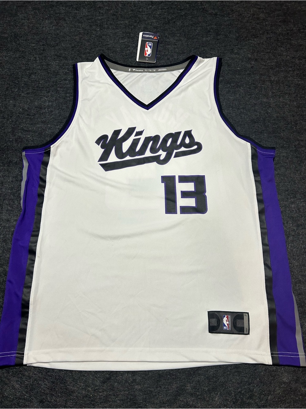 Fanatics NBA Sacramento Kings Murray #13 Men's XL Jersey White Purple Black